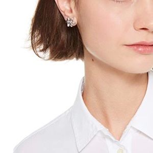 KATE SPADE BOURGEOIS SILVER BOW STUDS EARRINGS